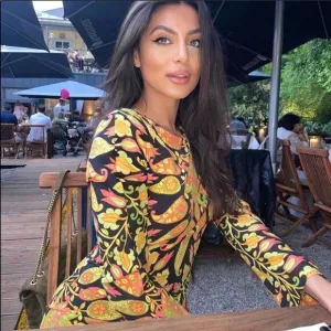 Zara 70’s Style Bloggers Favorite Printed Mini Dress Size XS NWT